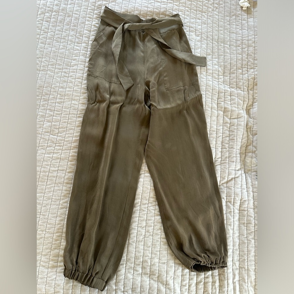 Intermix tie waist elasticated pants